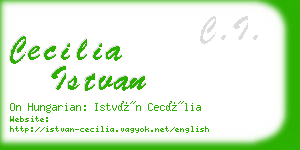 cecilia istvan business card